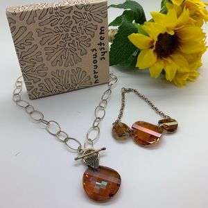 Vintage Nervous System Orange Necklace & Bracelet